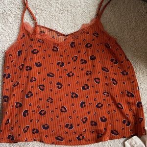 Cotton on cheetah satin tank
